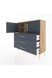Arges Şifonyer 2 Raflı 3 Çekmeceli 2 Kapaklı 88x30x96 - S04M029V8A