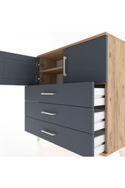 Arges Şifonyer 2 Raflı 3 Çekmeceli 2 Kapaklı 88x30x96 - S04M029V8A