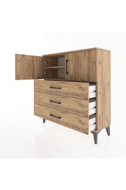Arges Şifonyer 2 Raflı 3 Çekmeceli 2 Kapaklı 88x30x96 - S04M029V9A