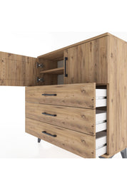 Arges Şifonyer 2 Raflı 3 Çekmeceli 2 Kapaklı 88x30x96 - S04M029V9A