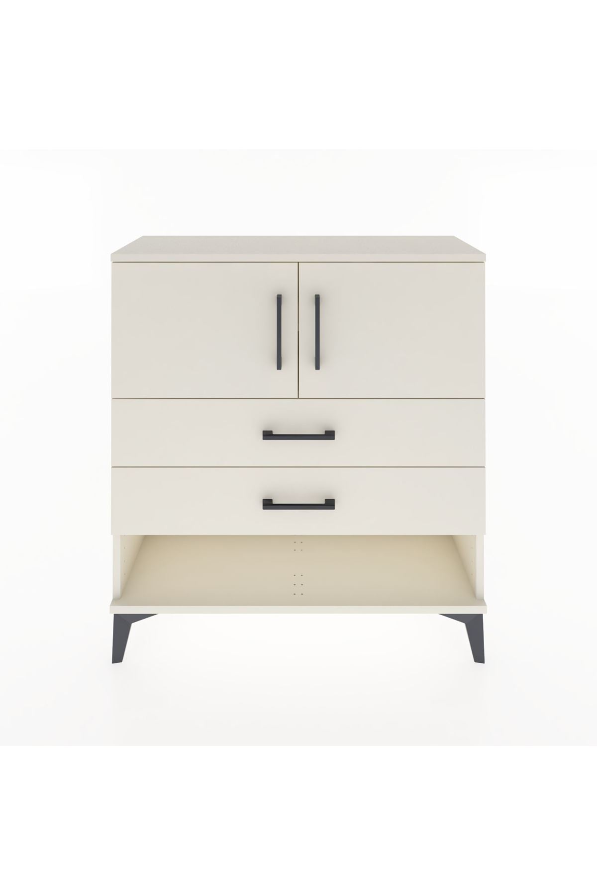 Arges Şifonyer 2 Raflı 2 Çekmeceli 2 Kapaklı 88x30x96 - S04M030V1A