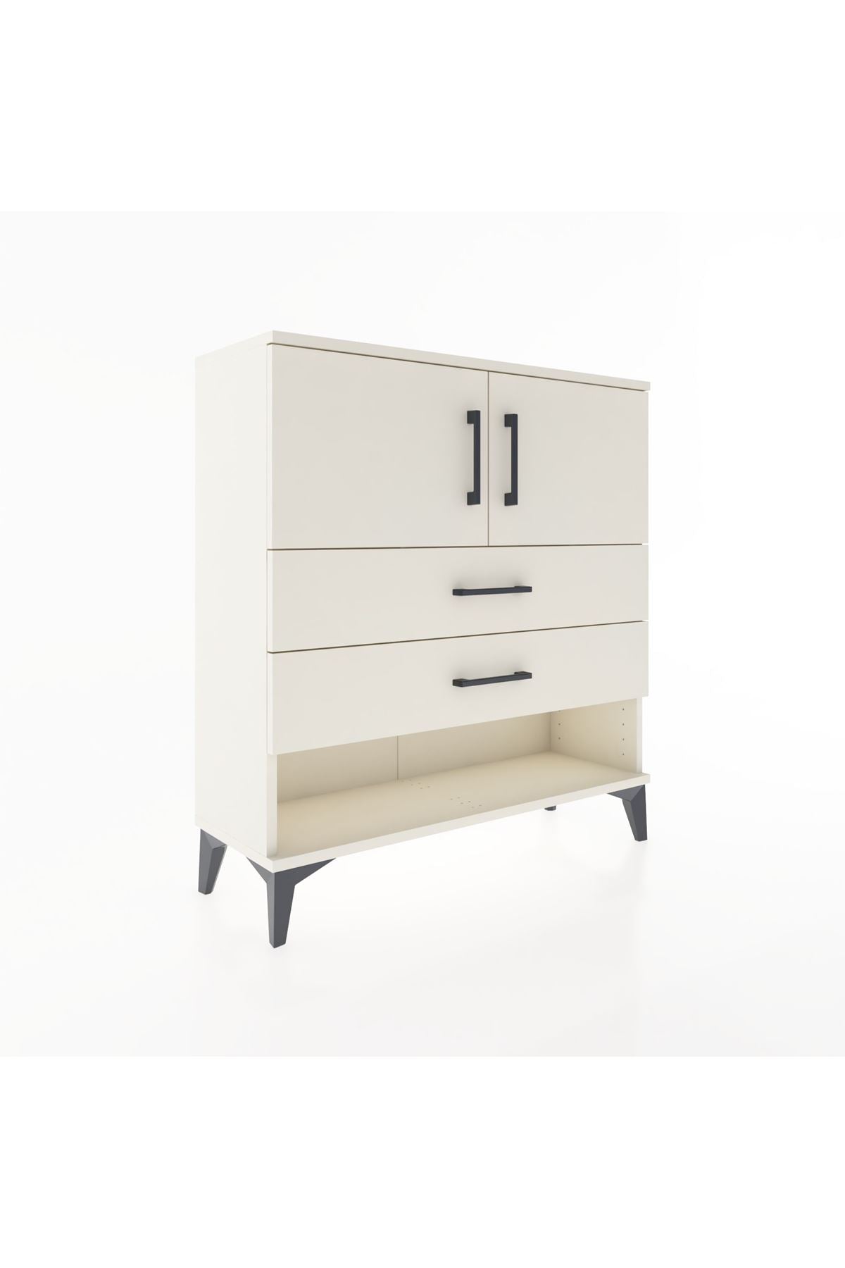 Arges Şifonyer 2 Raflı 2 Çekmeceli 2 Kapaklı 88x30x96 - S04M030V1A