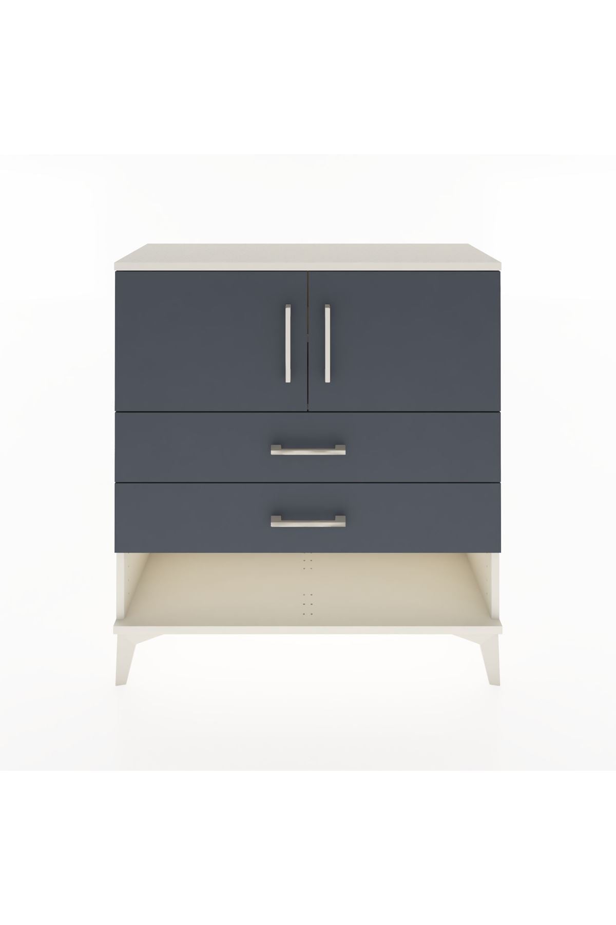 Arges Şifonyer 2 Raflı 2 Çekmeceli 2 Kapaklı 88x30x96 - S04M030V2A