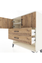 Arges Şifonyer 2 Raflı 2 Çekmeceli 2 Kapaklı 88x30x96 - S04M030V3A