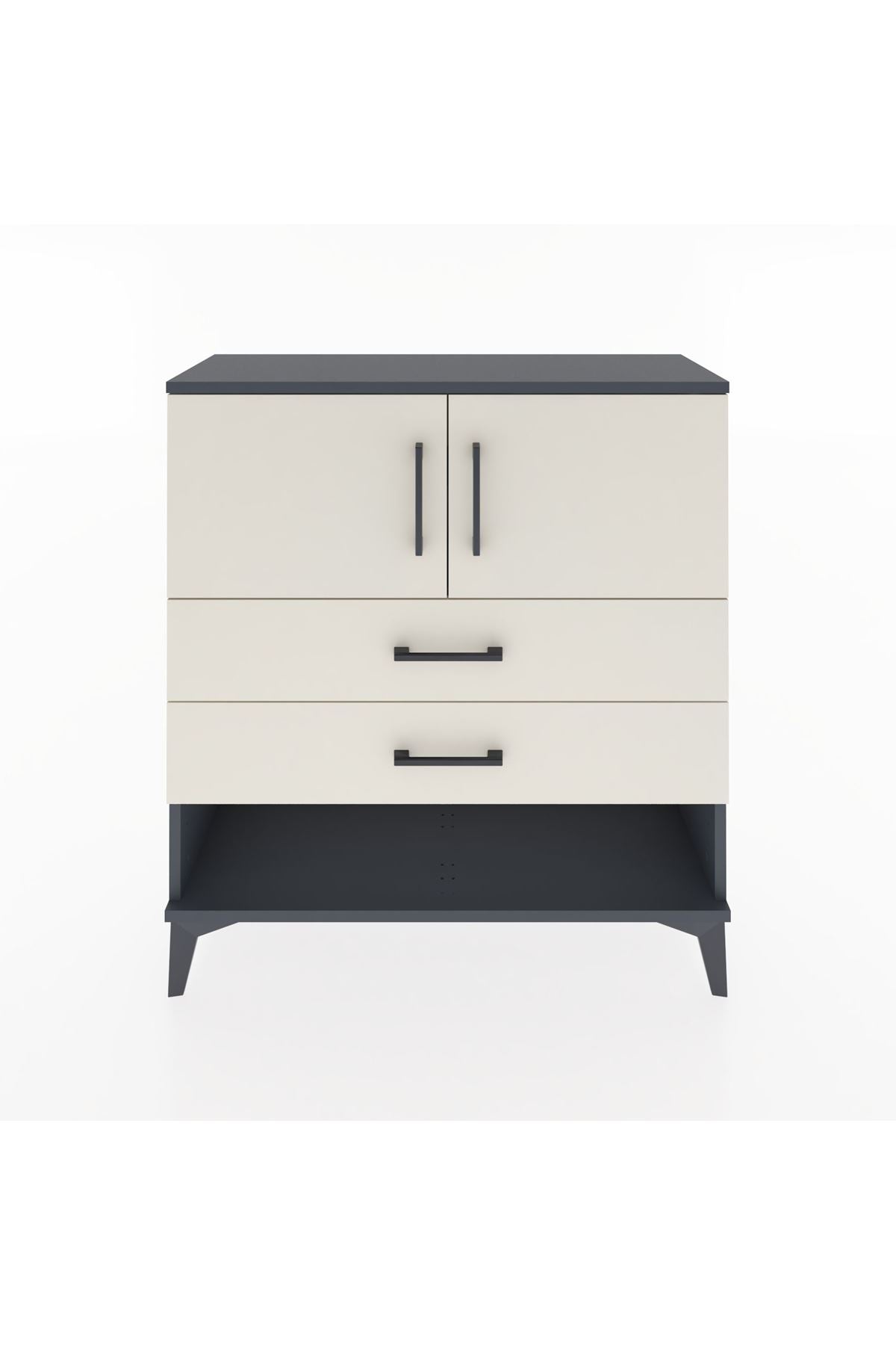Arges Şifonyer 2 Raflı 2 Çekmeceli 2 Kapaklı 88x30x96 - S04M030V4A