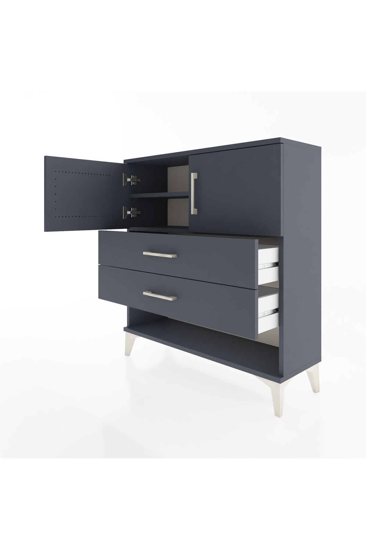 Arges Şifonyer 2 Raflı 2 Çekmeceli 2 Kapaklı 88x30x96 - S04M030V5A