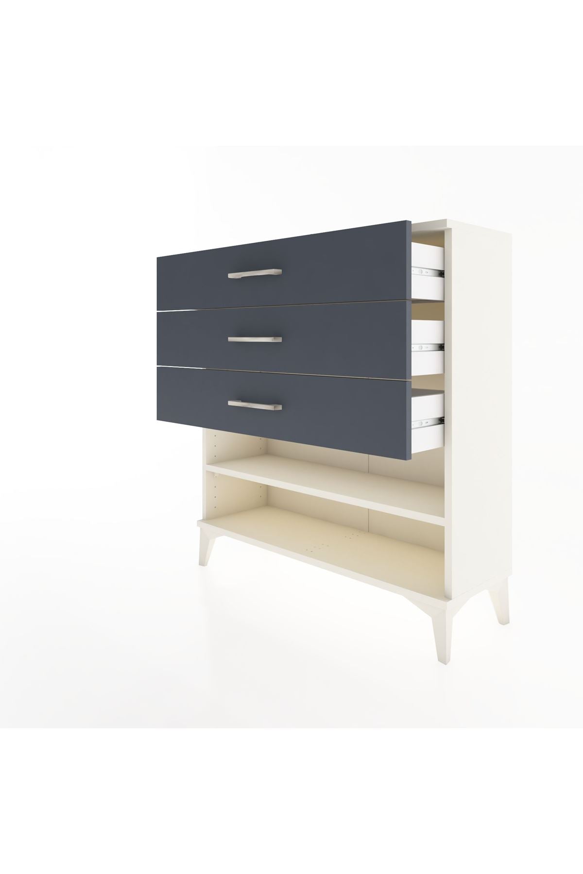 Arges Şifonyer Tek Raflı 3 Çekmeceli 88x30x96 - S04M003V2A