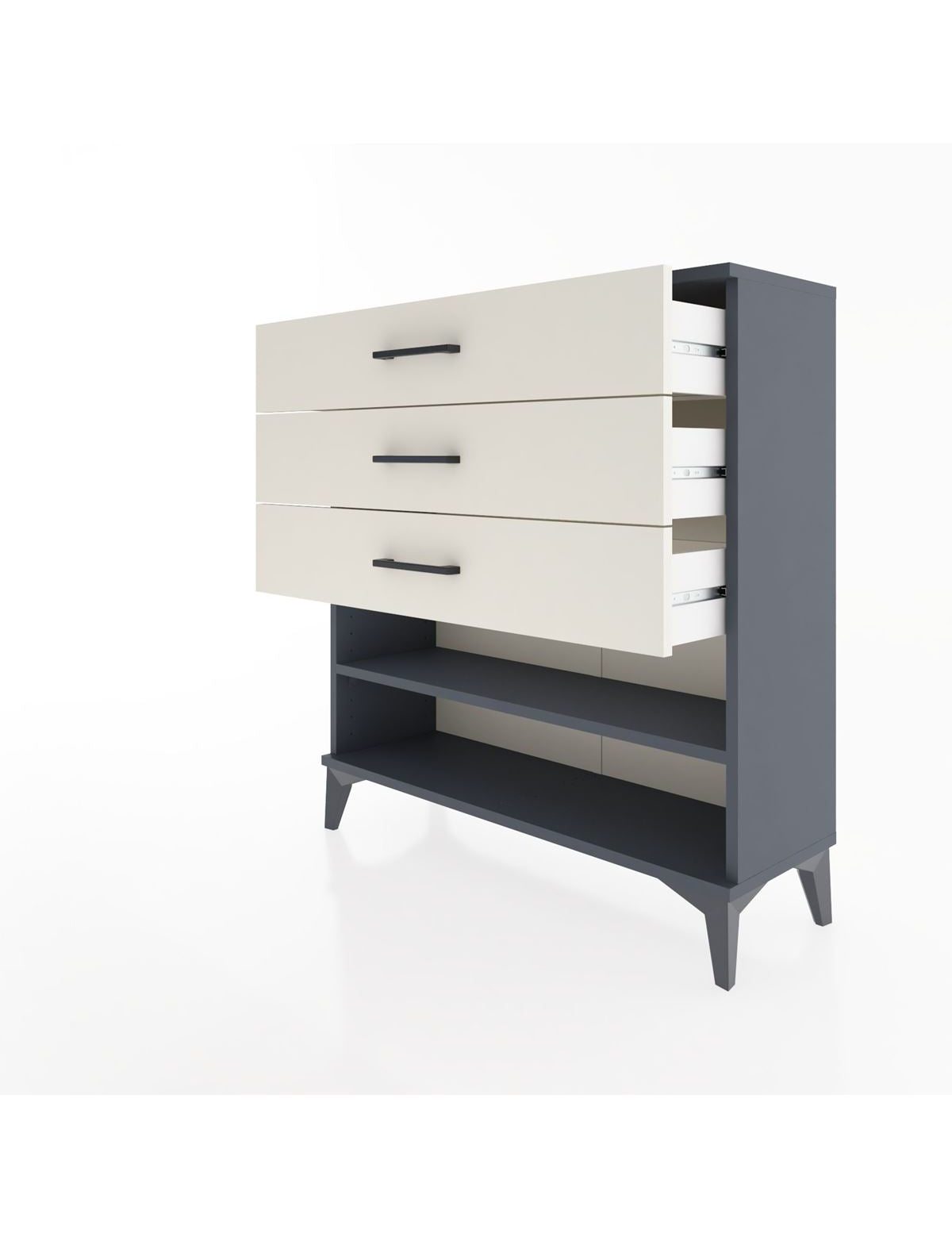 Arges Şifonyer Tek Raflı 3 Çekmeceli 88x30x96 - S04M003V4A