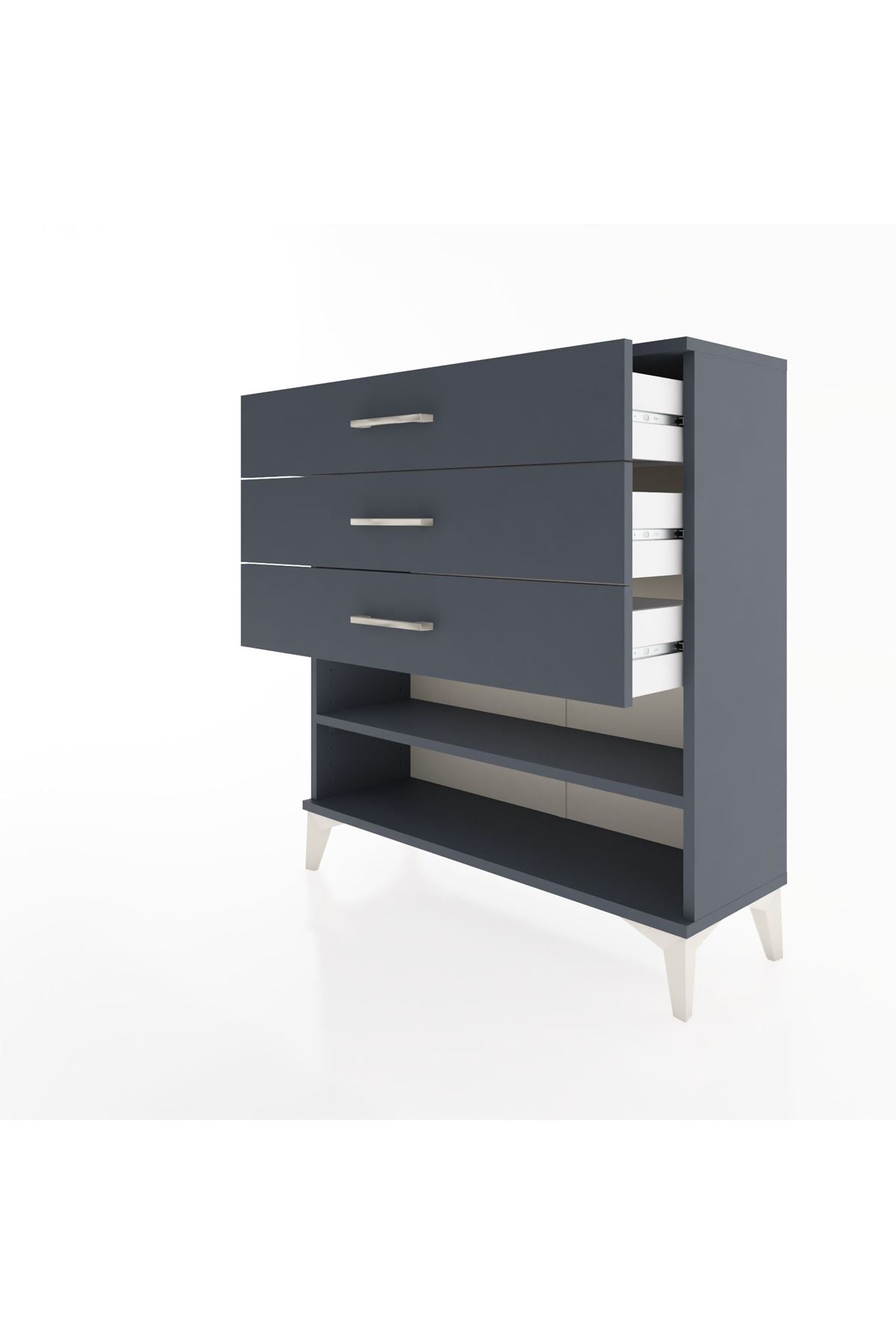 Arges Şifonyer Tek Raflı 3 Çekmeceli 88x30x96 - S04M003V5A