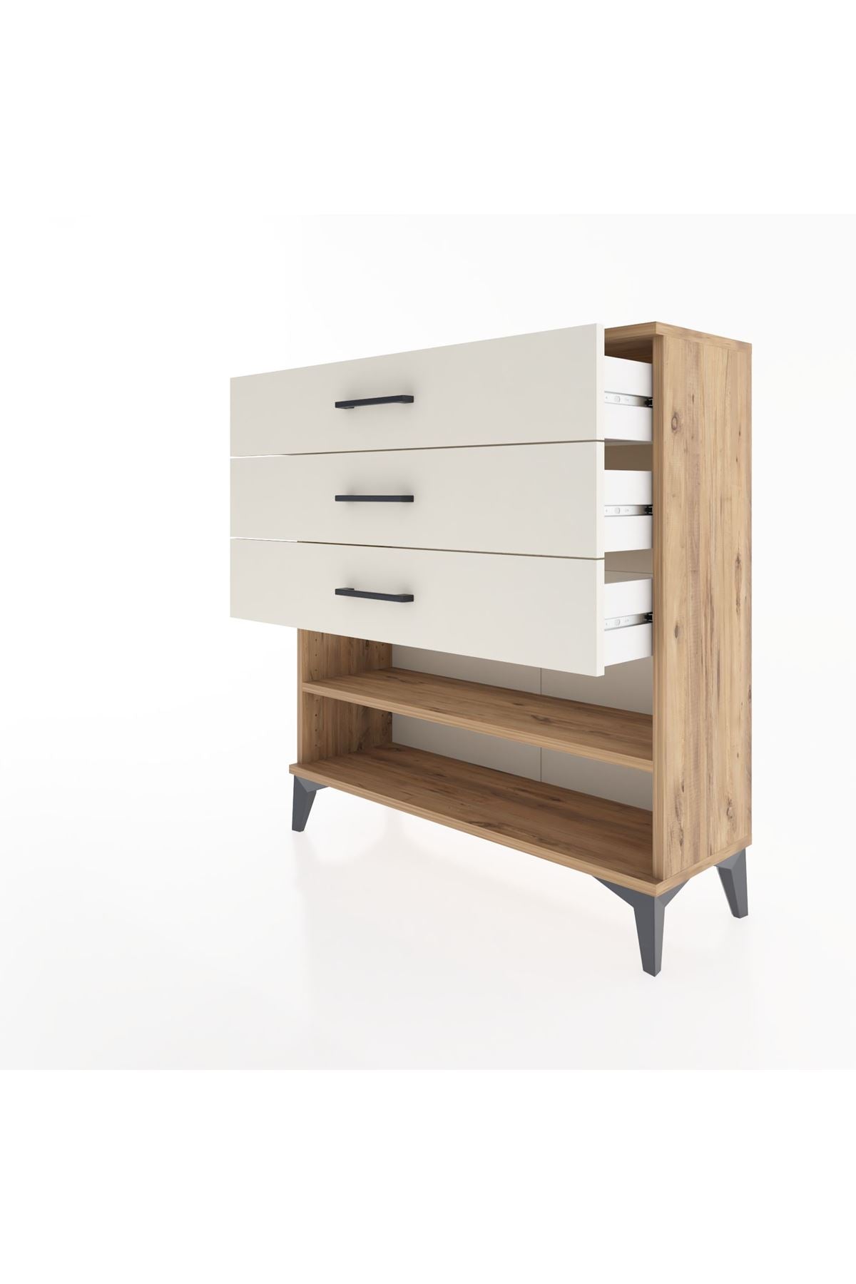 Arges Şifonyer Tek Raflı 3 Çekmeceli 88x30x96 - S04M003V7A
