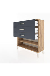 Arges Şifonyer Tek Raflı 3 Çekmeceli 88x30x96 - S04M003V8A