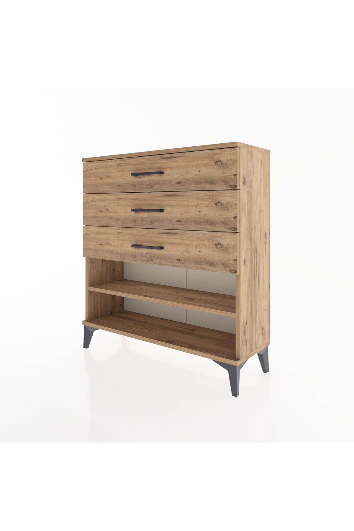 Arges Şifonyer Tek Raflı 3 Çekmeceli 88x30x96 - S04M003V9A
