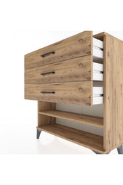 Arges Şifonyer Tek Raflı 3 Çekmeceli 88x30x96 - S04M003V9A