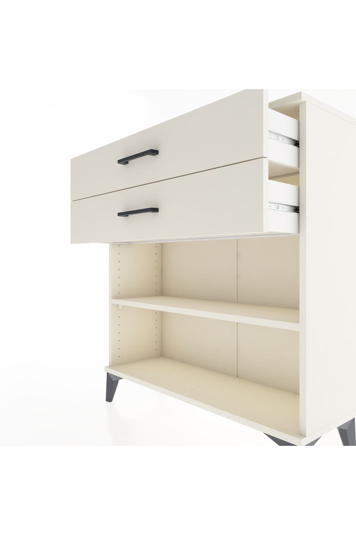 Arges Şifonyer Tek Raflı 2 Çekmeceli 88x30x96 - S04M004V1A