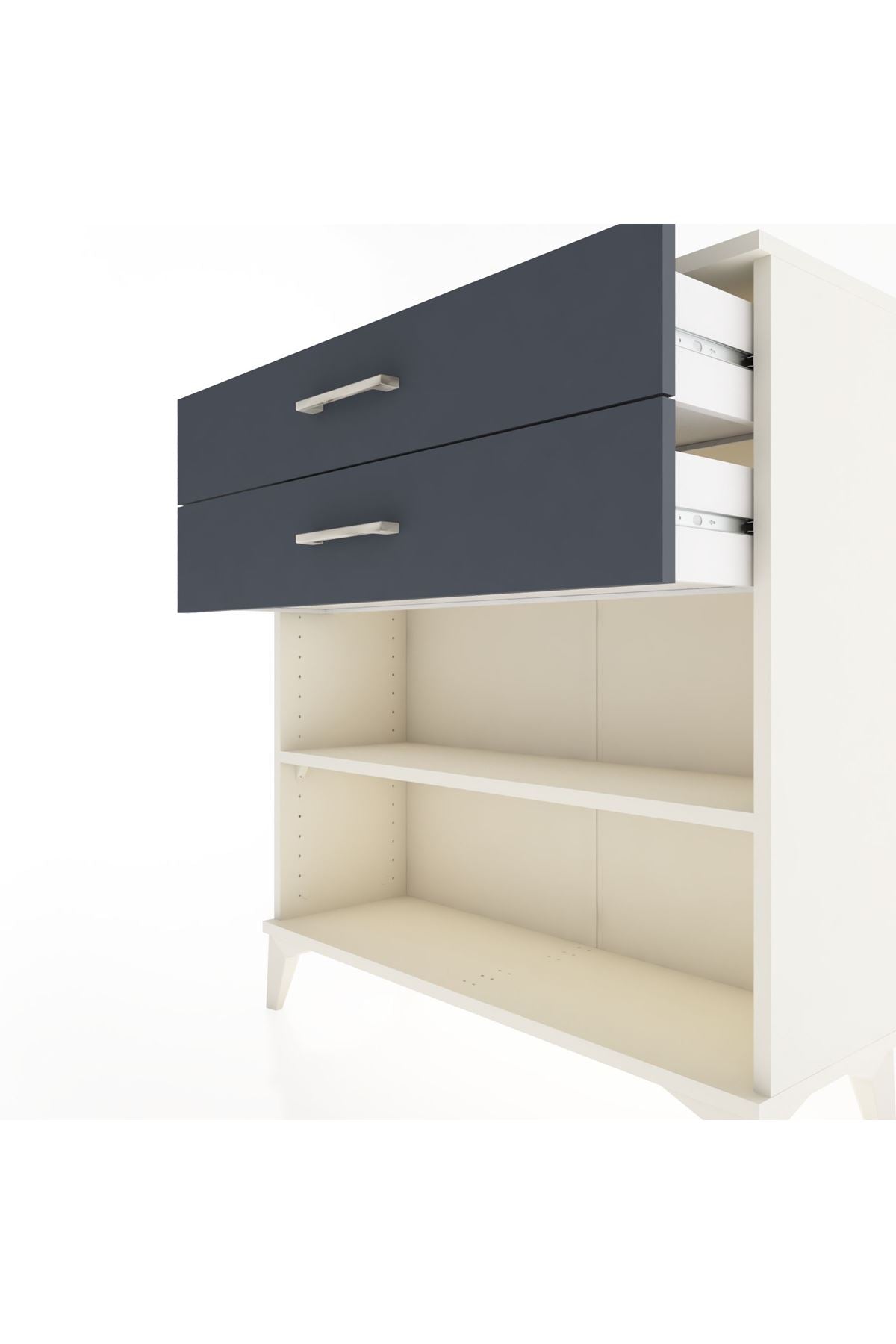 Arges Şifonyer Tek Raflı 2 Çekmeceli 88x30x96 - S04M004V2A