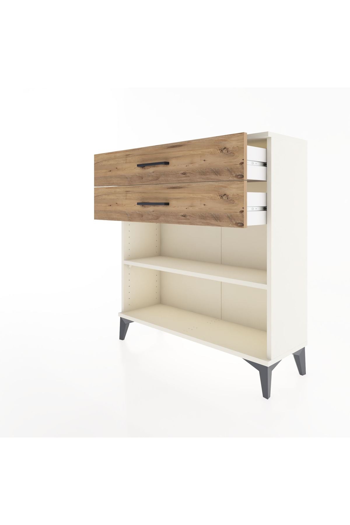 Arges Şifonyer Tek Raflı 2 Çekmeceli 88x30x96 - S04M004V3A