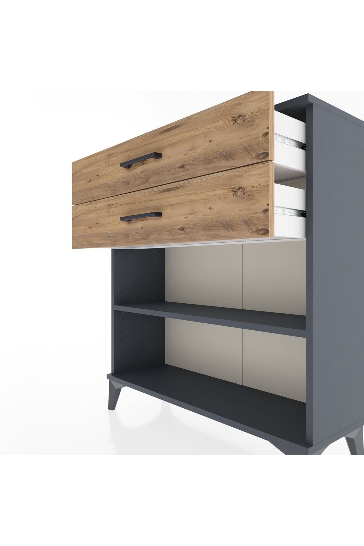Arges Şifonyer Tek Raflı 2 Çekmeceli 88x30x96 - S04M004V6A