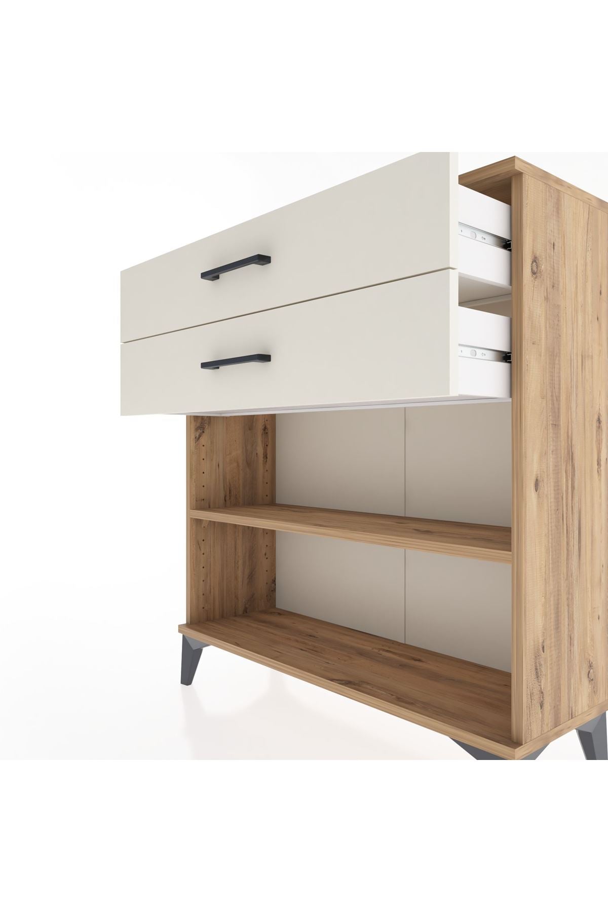 Arges Şifonyer Tek Raflı 2 Çekmeceli 88x30x96 - S04M004V7A