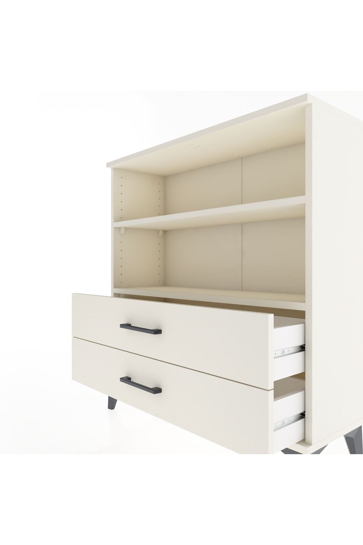Arges Şifonyer 2 Raflı 2 Çekmeceli 88x30x96 - S04M005V1A