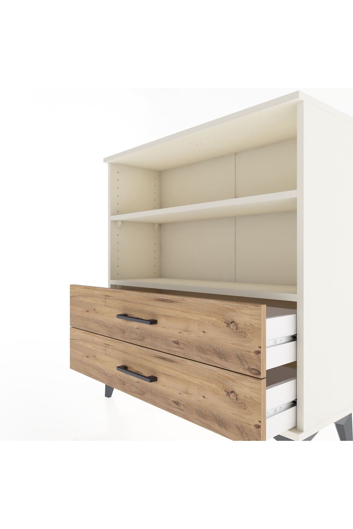 Arges Şifonyer 2 Raflı 2 Çekmeceli 88x30x96 - S04M005V3A