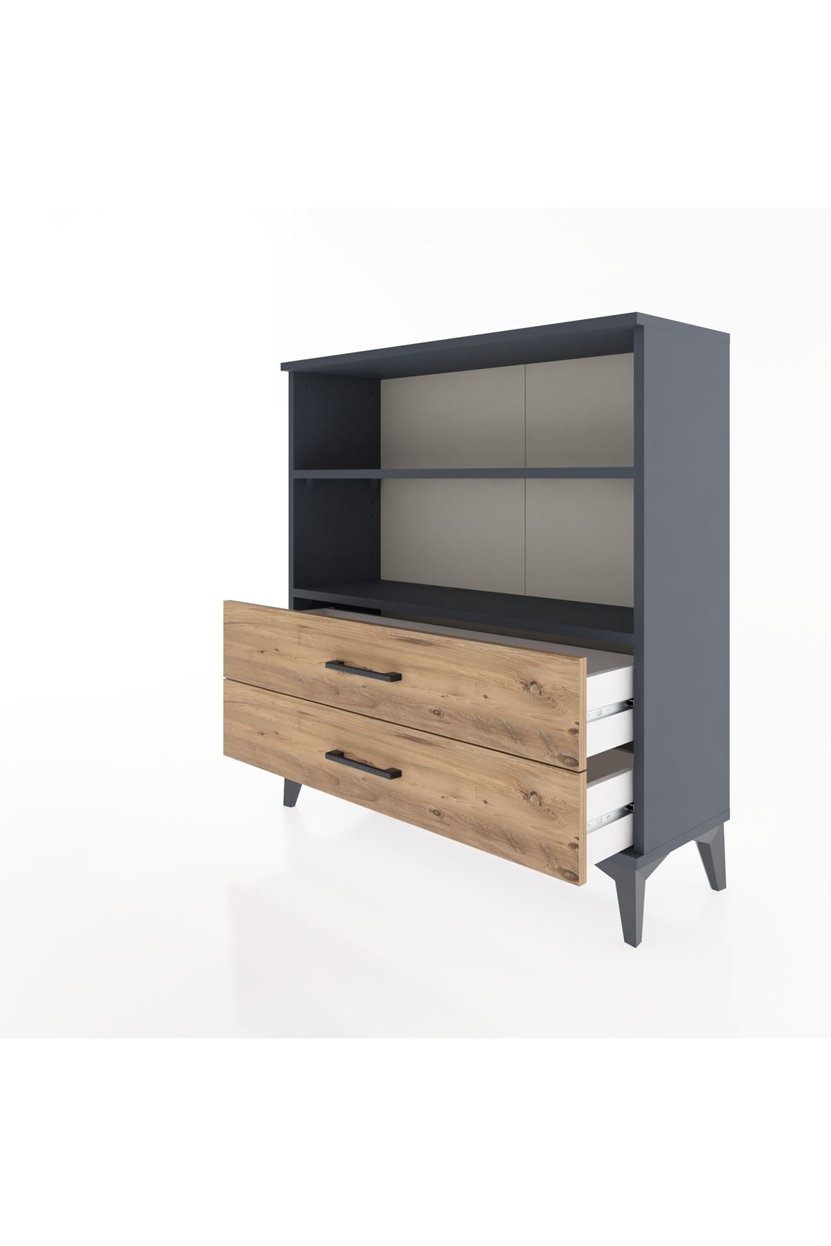 Arges Şifonyer 2 Raflı 2 Çekmeceli 88x30x96 - S04M005V6A