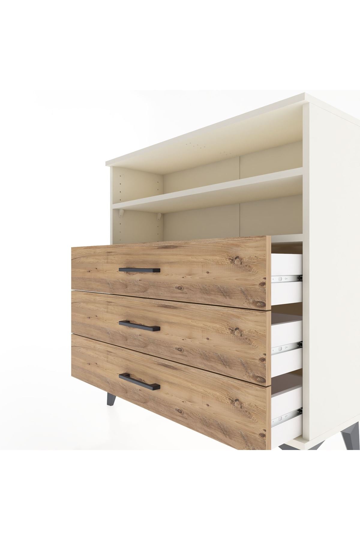 Arges Şifonyer 2 Raflı 3 Çekmeceli 88x30x96 - S04M006V3A