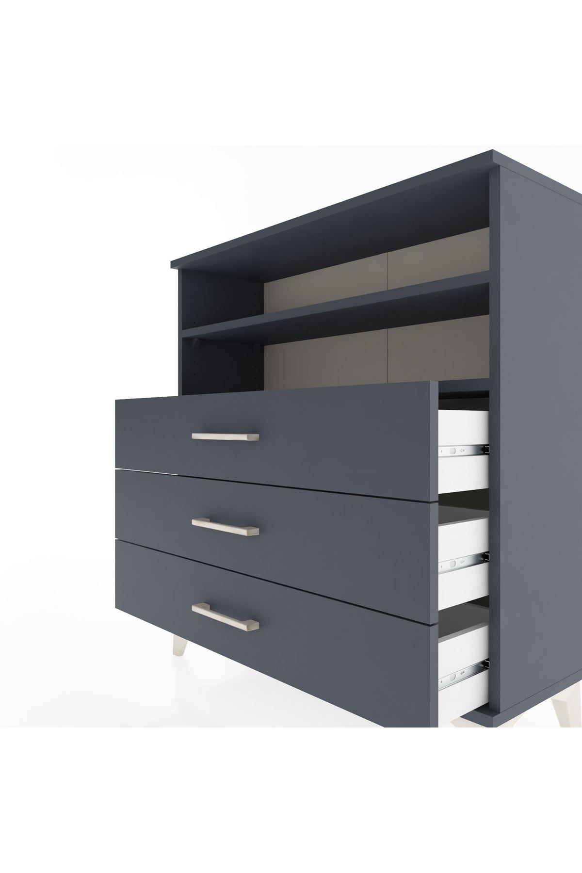 Arges Şifonyer 2 Raflı 3 Çekmeceli 88x30x96 - S04M006V5A