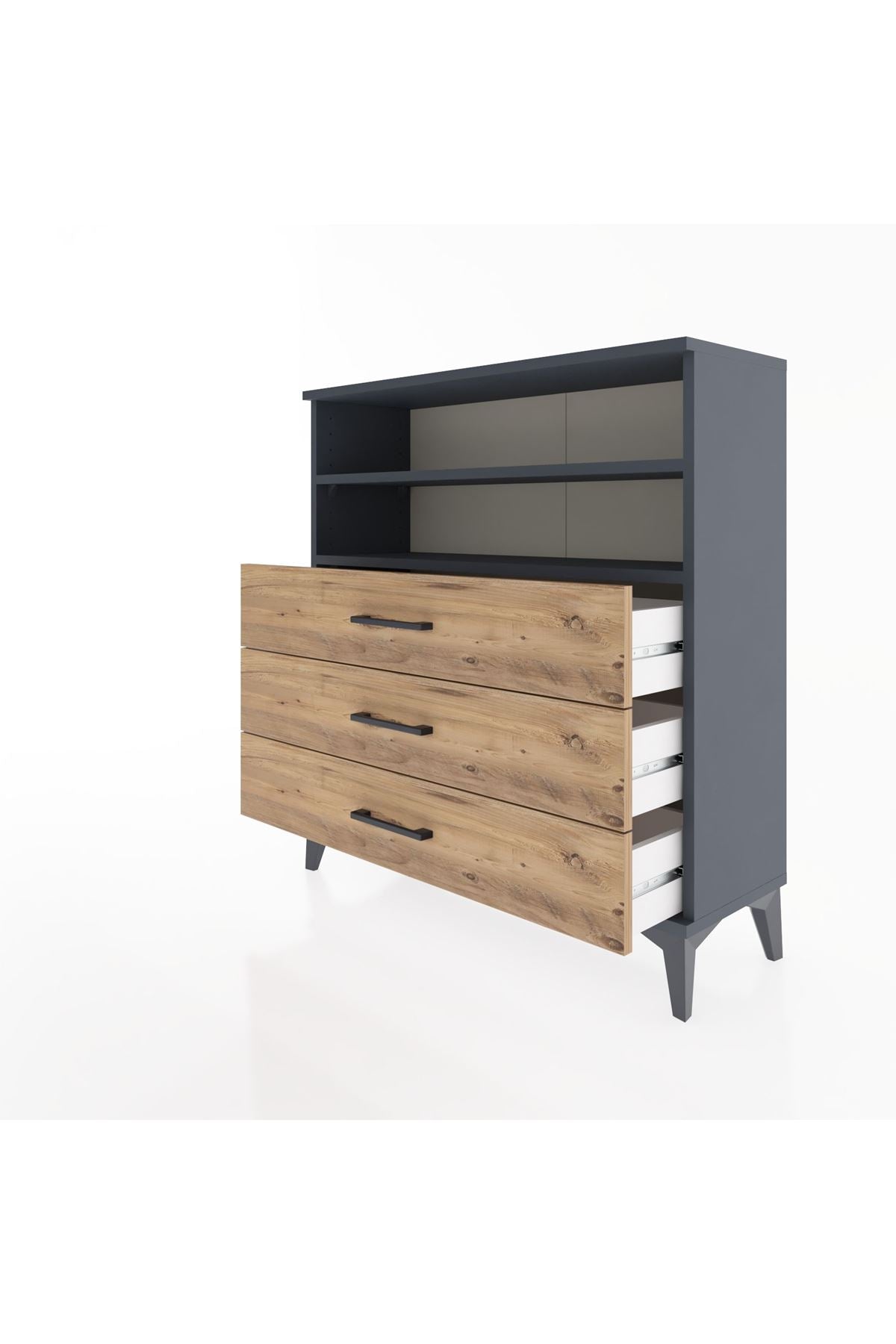 Arges Şifonyer 2 Raflı 3 Çekmeceli 88x30x96 - S04M006V6A