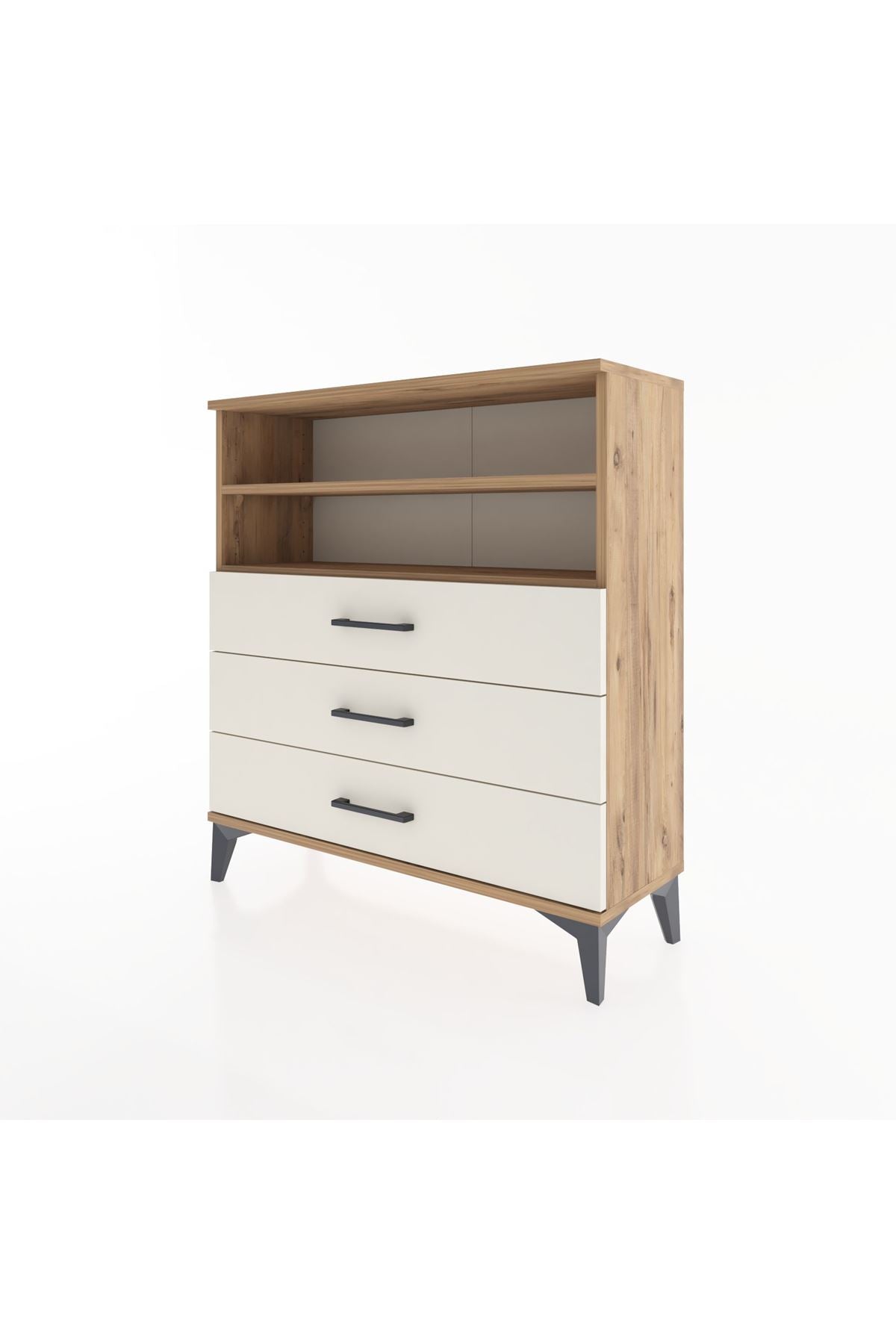 Arges Şifonyer 2 Raflı 3 Çekmeceli 88x30x96 - S04M006V7A