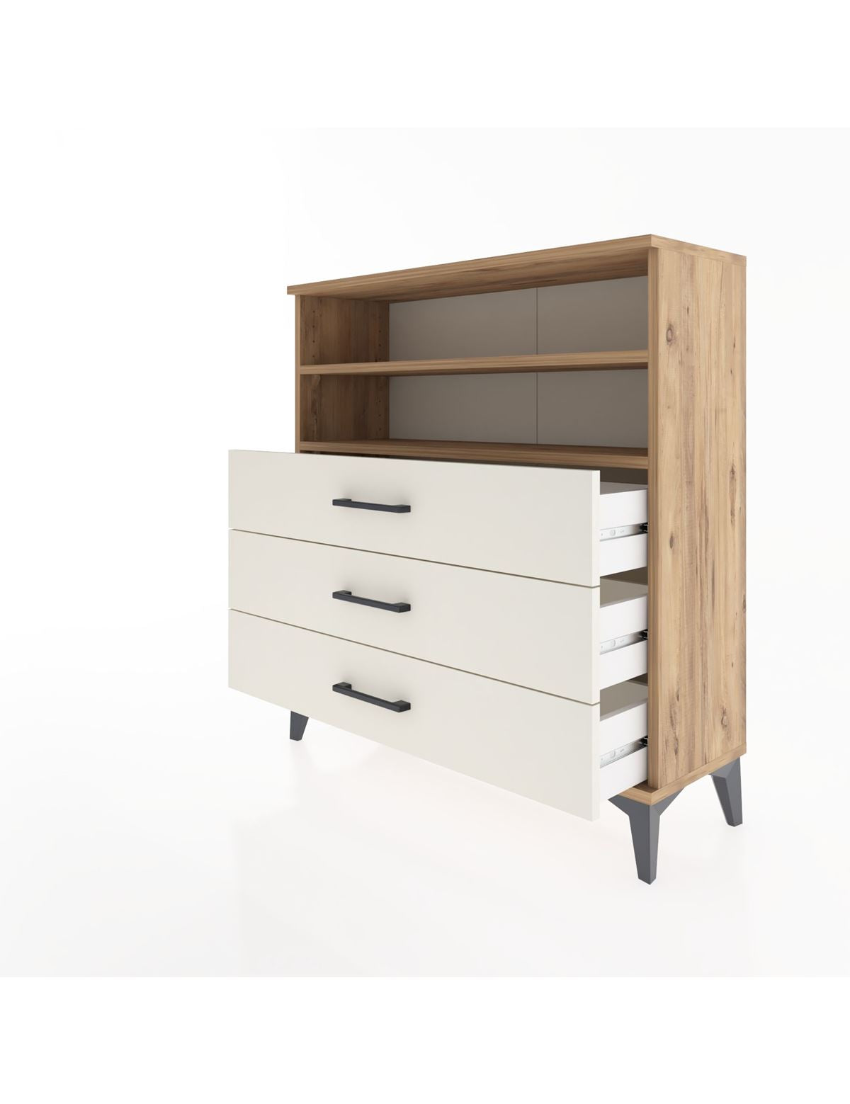 Arges Şifonyer 2 Raflı 3 Çekmeceli 88x30x96 - S04M006V7A