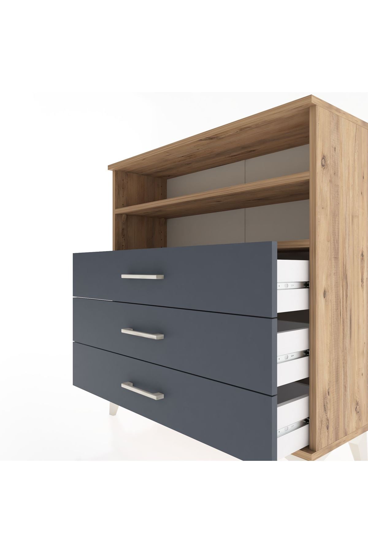 Arges Şifonyer 2 Raflı 3 Çekmeceli 88x30x96 - S04M006V8A