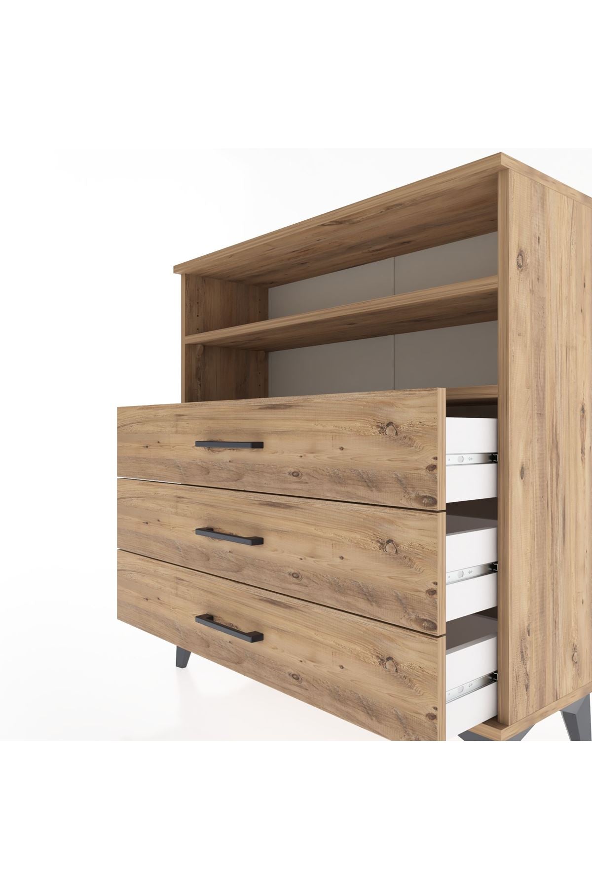 Arges Şifonyer 2 Raflı 3 Çekmeceli 88x30x96 - S04M006V9A