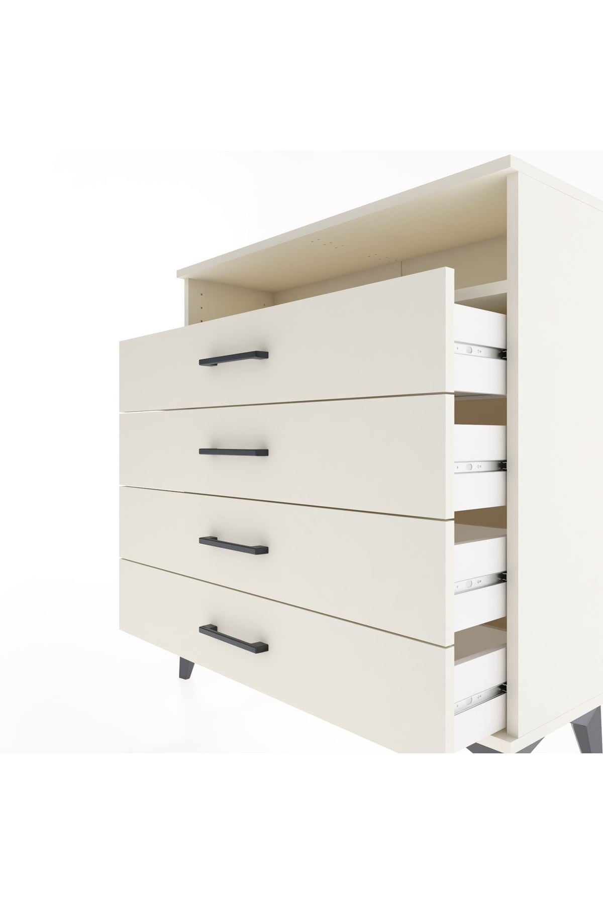 Arges Şifonyer Tek Raflı 4 Çekmeceli 88x30x96 - S04M007V1A