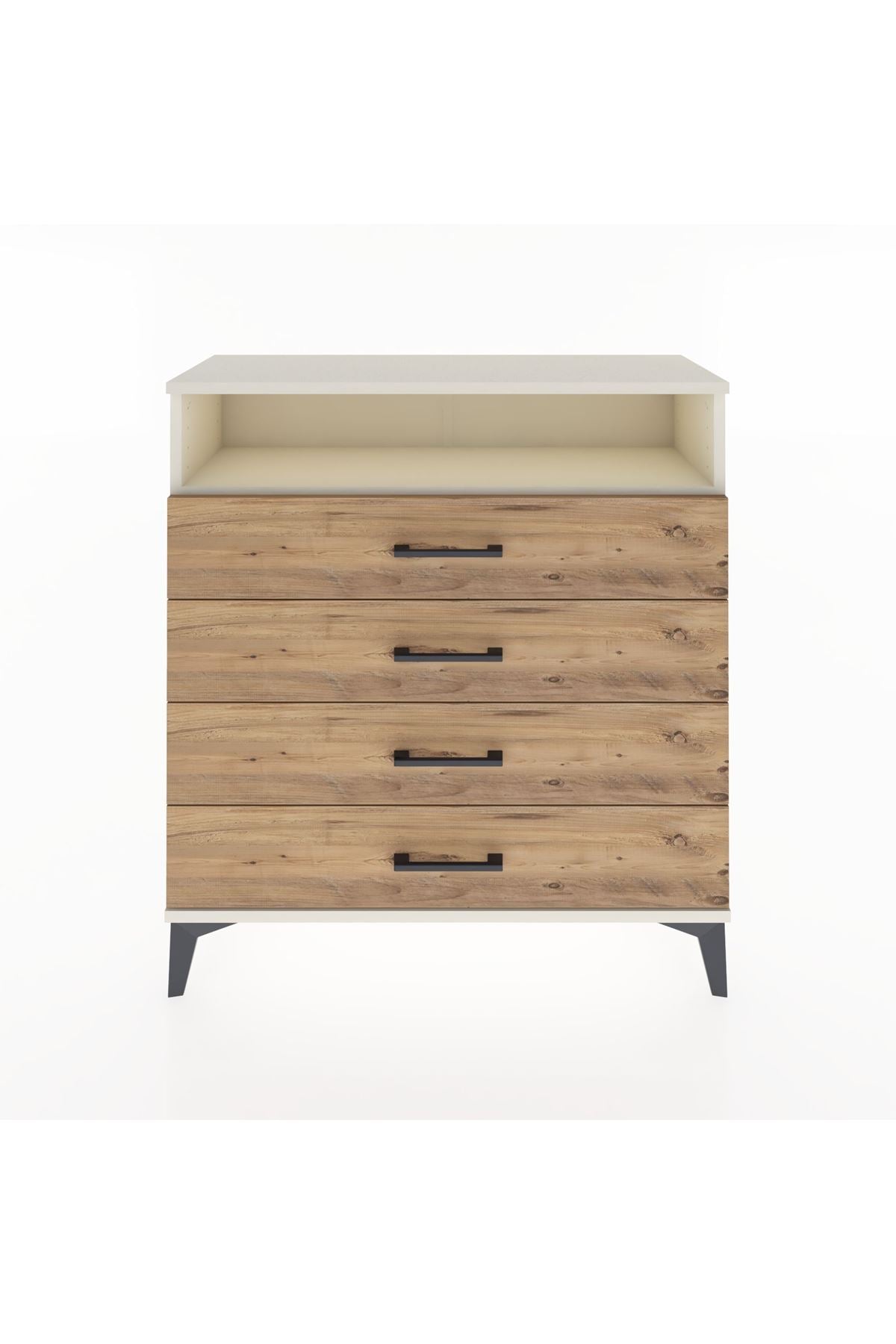 Arges Şifonyer Tek Raflı 4 Çekmeceli 88x30x96 - S04M007V3A