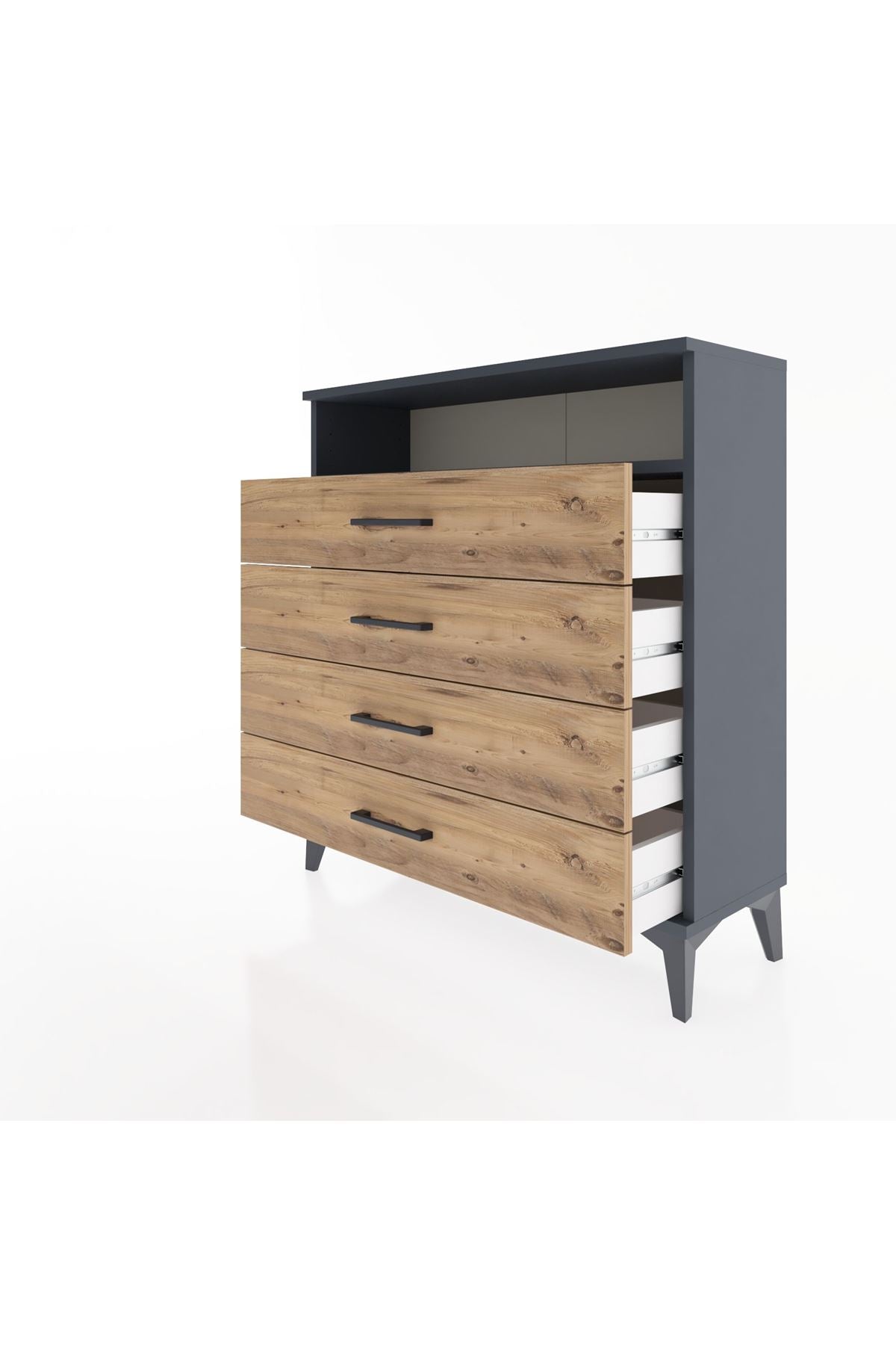 Arges Şifonyer Tek Raflı 4 Çekmeceli 88x30x96 - S04M007V6A