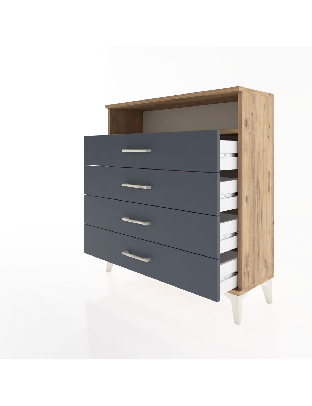 Arges Şifonyer Tek Raflı 4 Çekmeceli 88x30x96 - S04M007V8A