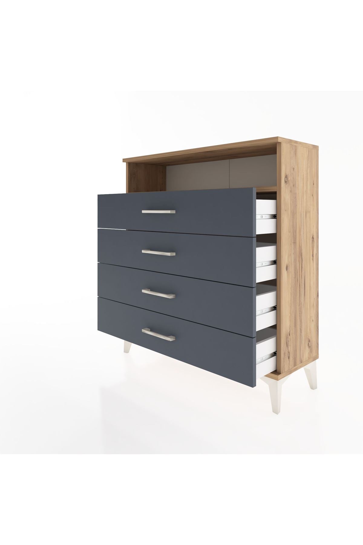 Arges Şifonyer Tek Raflı 4 Çekmeceli 88x30x96 - S04M007V8A