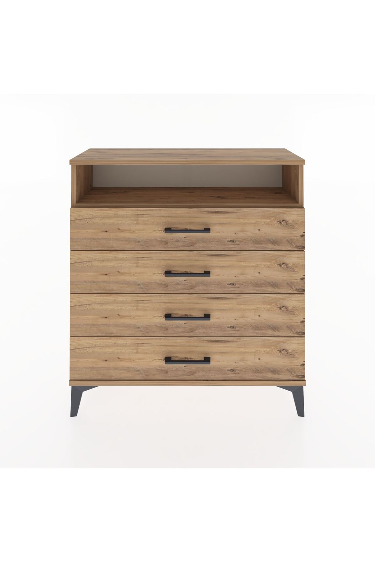 Arges Şifonyer Tek Raflı 4 Çekmeceli 88x30x96 - S04M007V9A