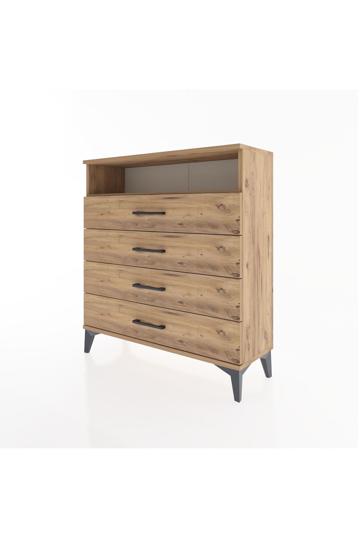 Arges Şifonyer Tek Raflı 4 Çekmeceli 88x30x96 - S04M007V9A