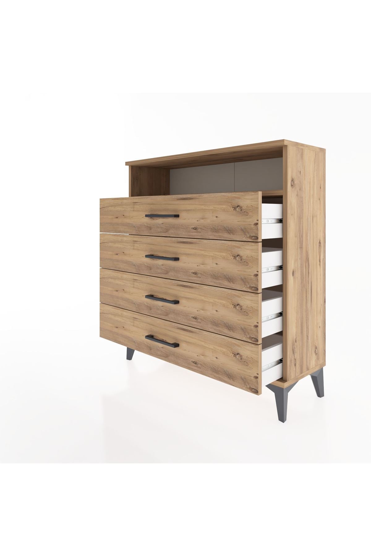 Arges Şifonyer Tek Raflı 4 Çekmeceli 88x30x96 - S04M007V9A