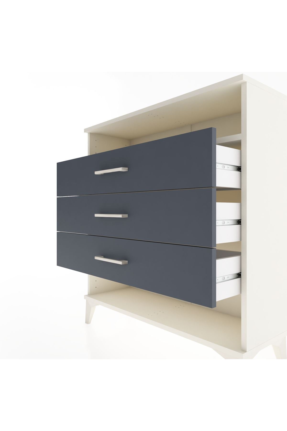 Arges Şifonyer Tek Raflı 3 Çekmeceli 88x30x96 - S04M008V2A