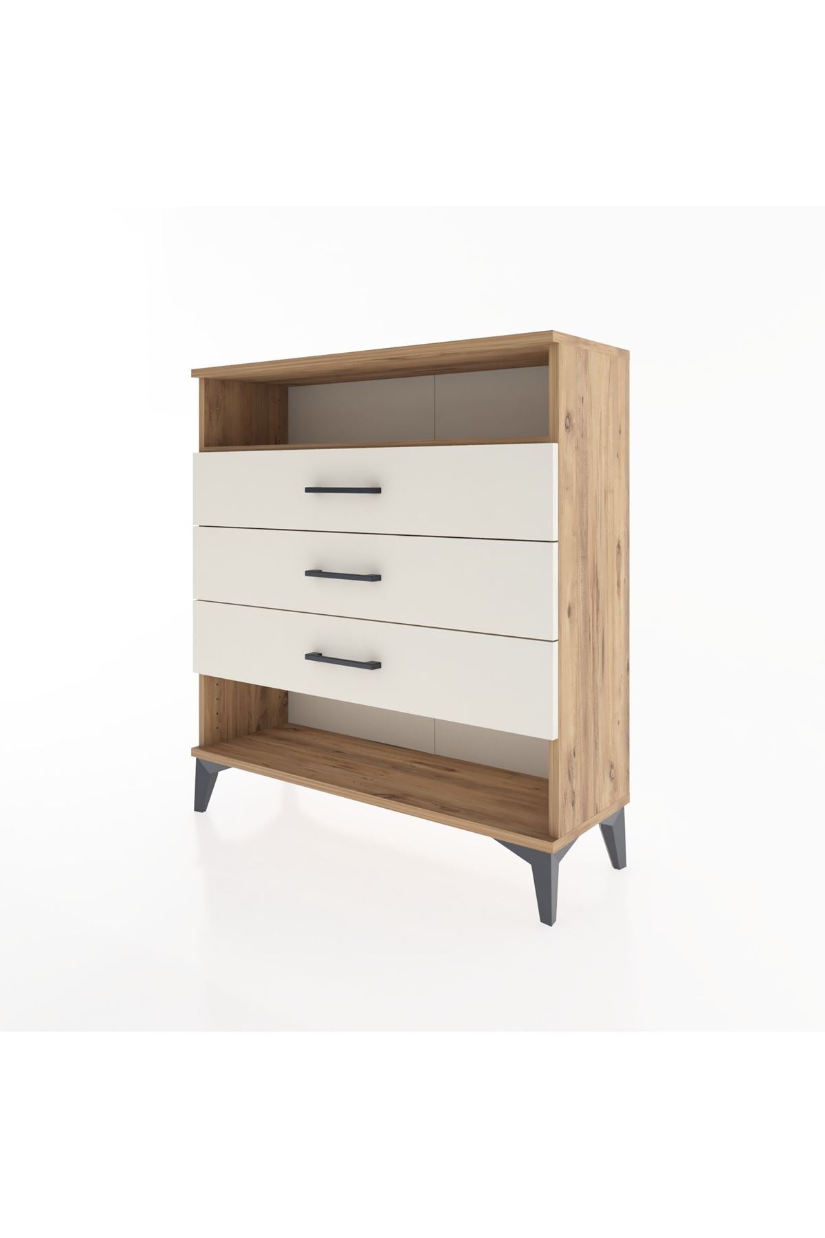 Arges Şifonyer Tek Raflı 3 Çekmeceli 88x30x96 - S04M008V7A