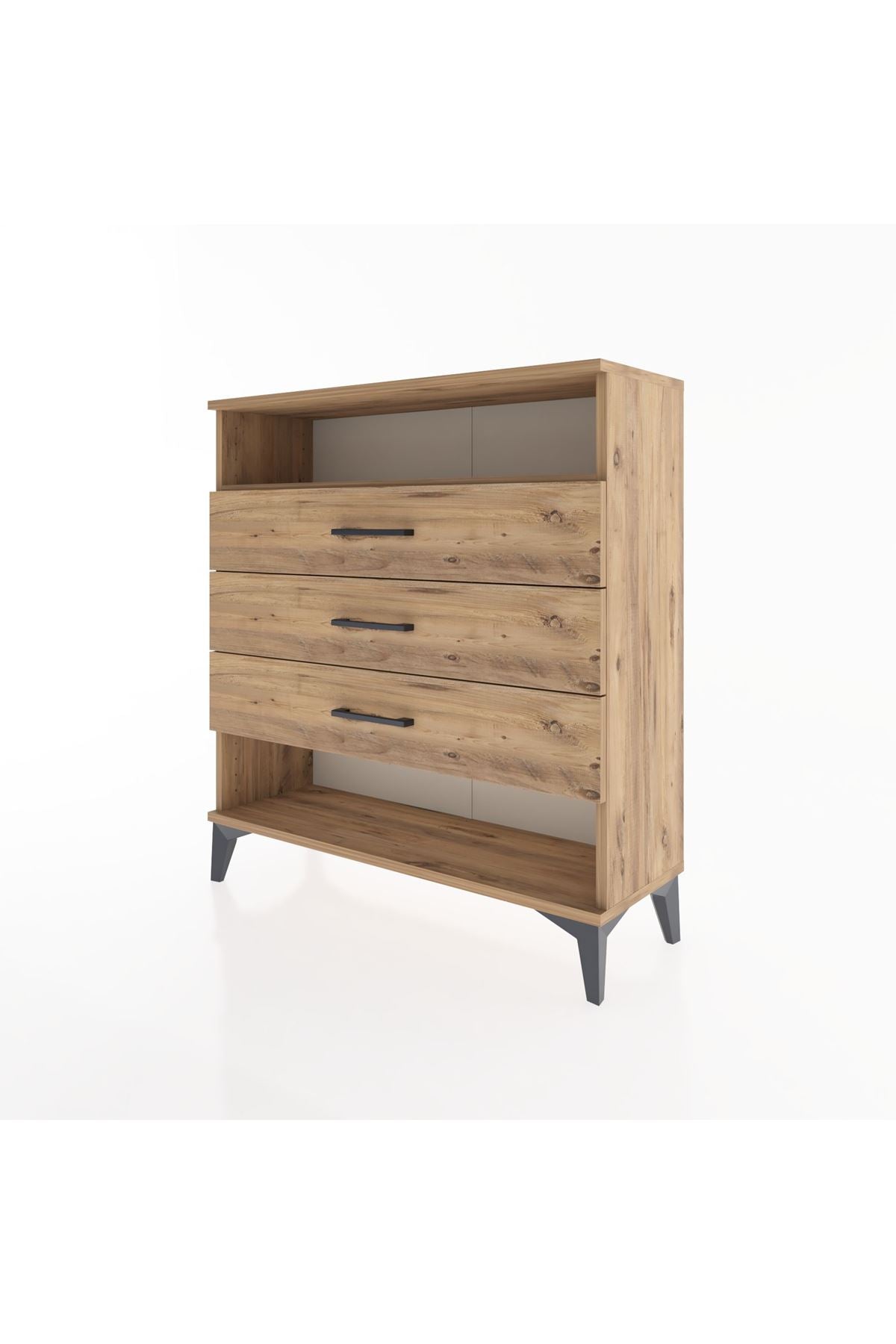 Arges Şifonyer Tek Raflı 3 Çekmeceli 88x30x96 - S04M008V9A