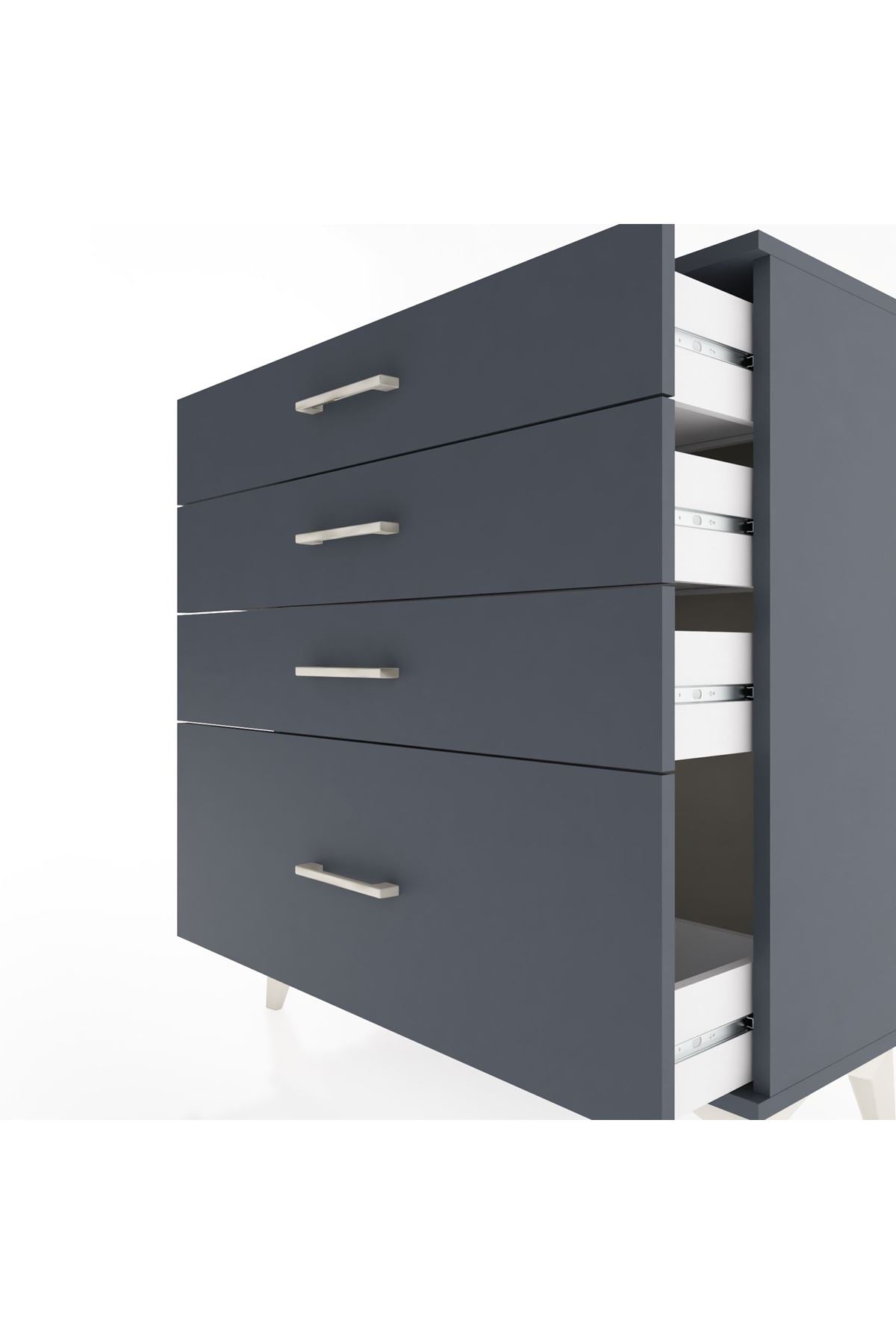 Arges Şifonyer 4 Çekmeceli 88x30x96 - S04M009V5A