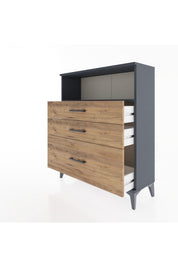 Arges Şifonyer Tek Raflı 3 Çekmeceli 88x30x106 - S05M013V6A