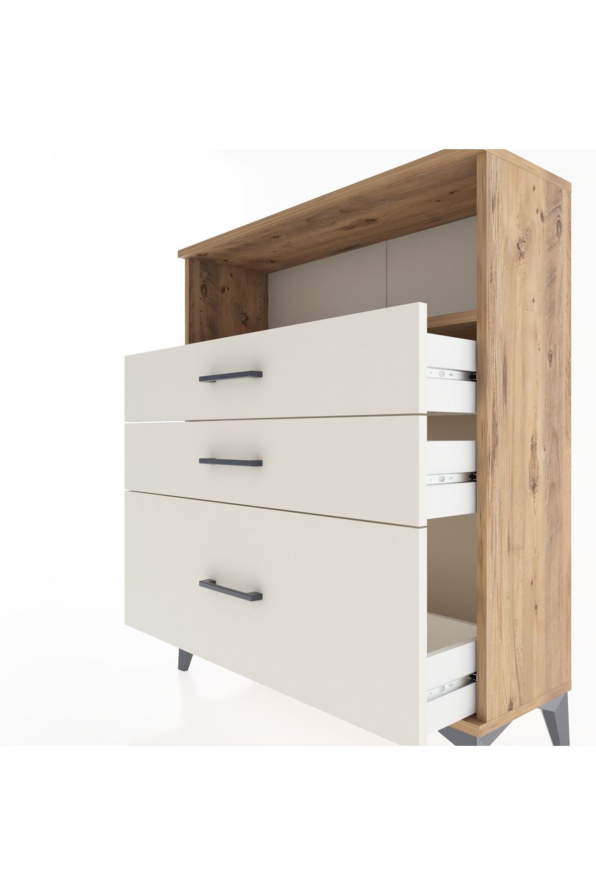 Arges Şifonyer Tek Raflı 3 Çekmeceli 88x30x106 - S05M013V7A