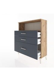 Arges Şifonyer Tek Raflı 3 Çekmeceli 88x30x106 - S05M013V8A