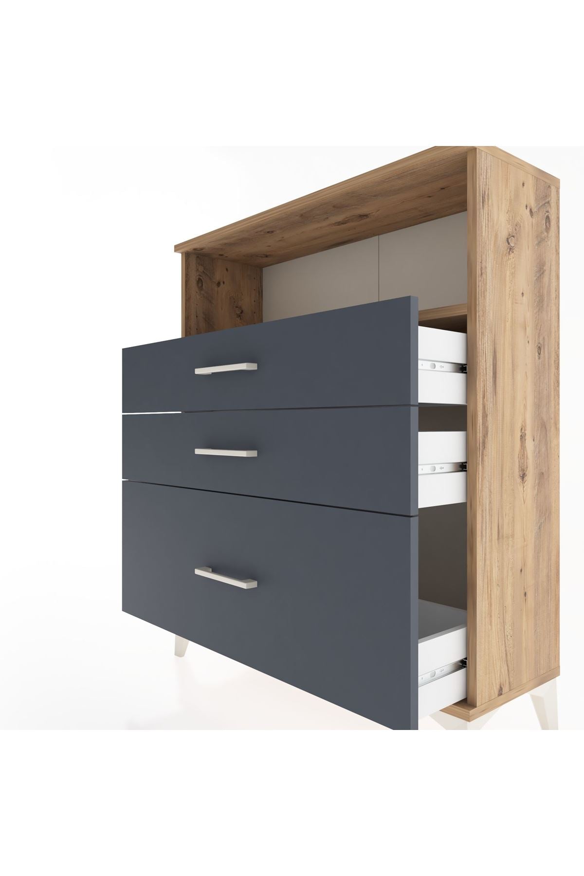 Arges Şifonyer Tek Raflı 3 Çekmeceli 88x30x106 - S05M013V8A