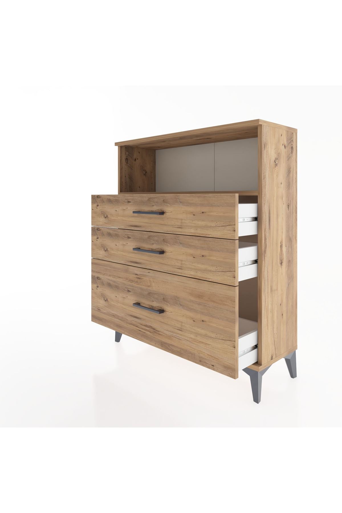 Arges Şifonyer Tek Raflı 3 Çekmeceli 88x30x106 - S05M013V9A