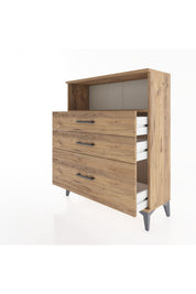 Arges Şifonyer Tek Raflı 3 Çekmeceli 88x30x106 - S05M013V9A